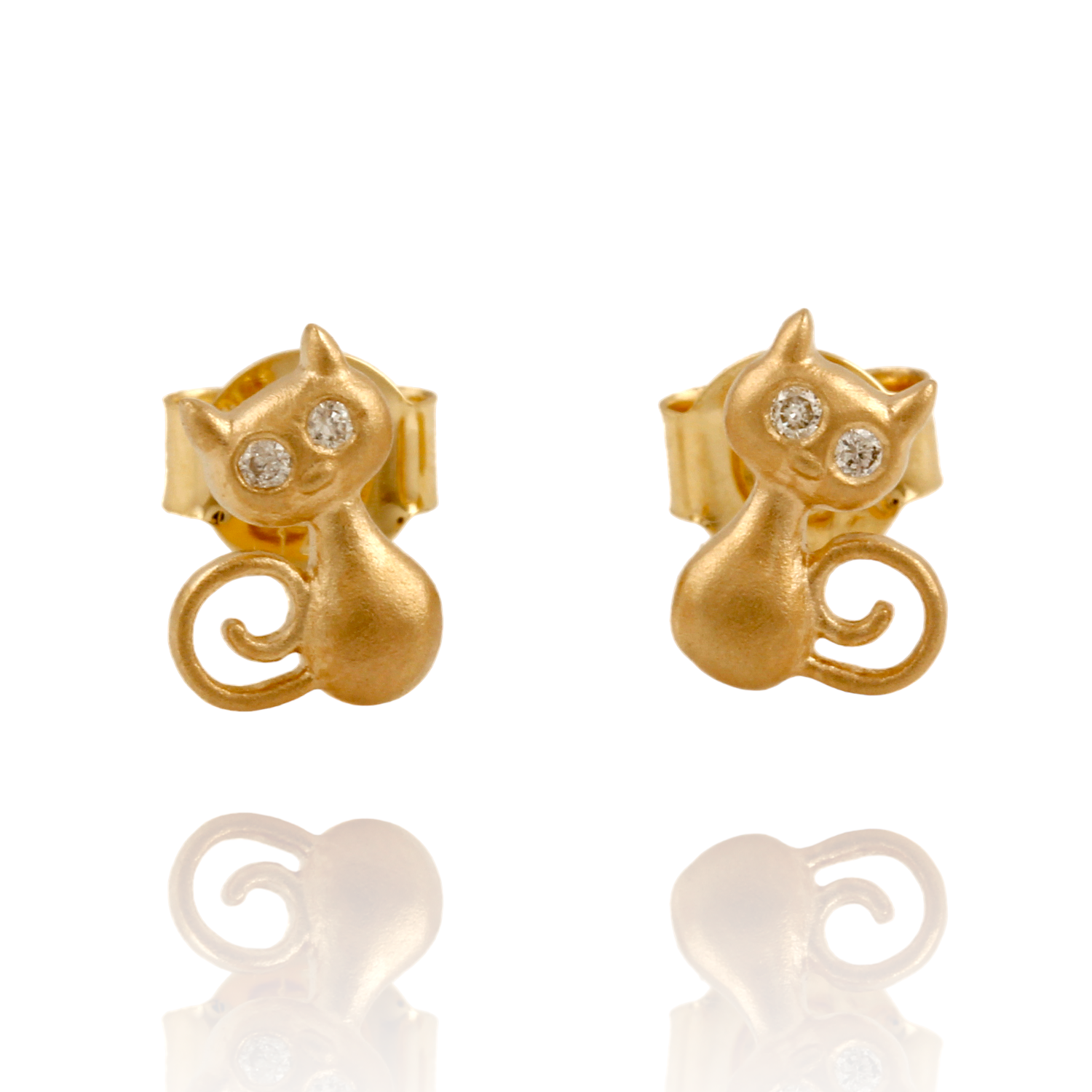 Kitty Kat Stud Earrings
