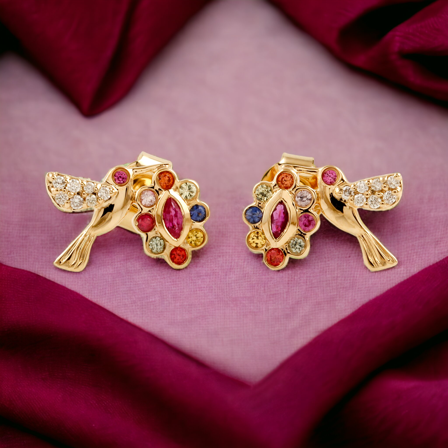 Fly Away Diamond Stud Earrings