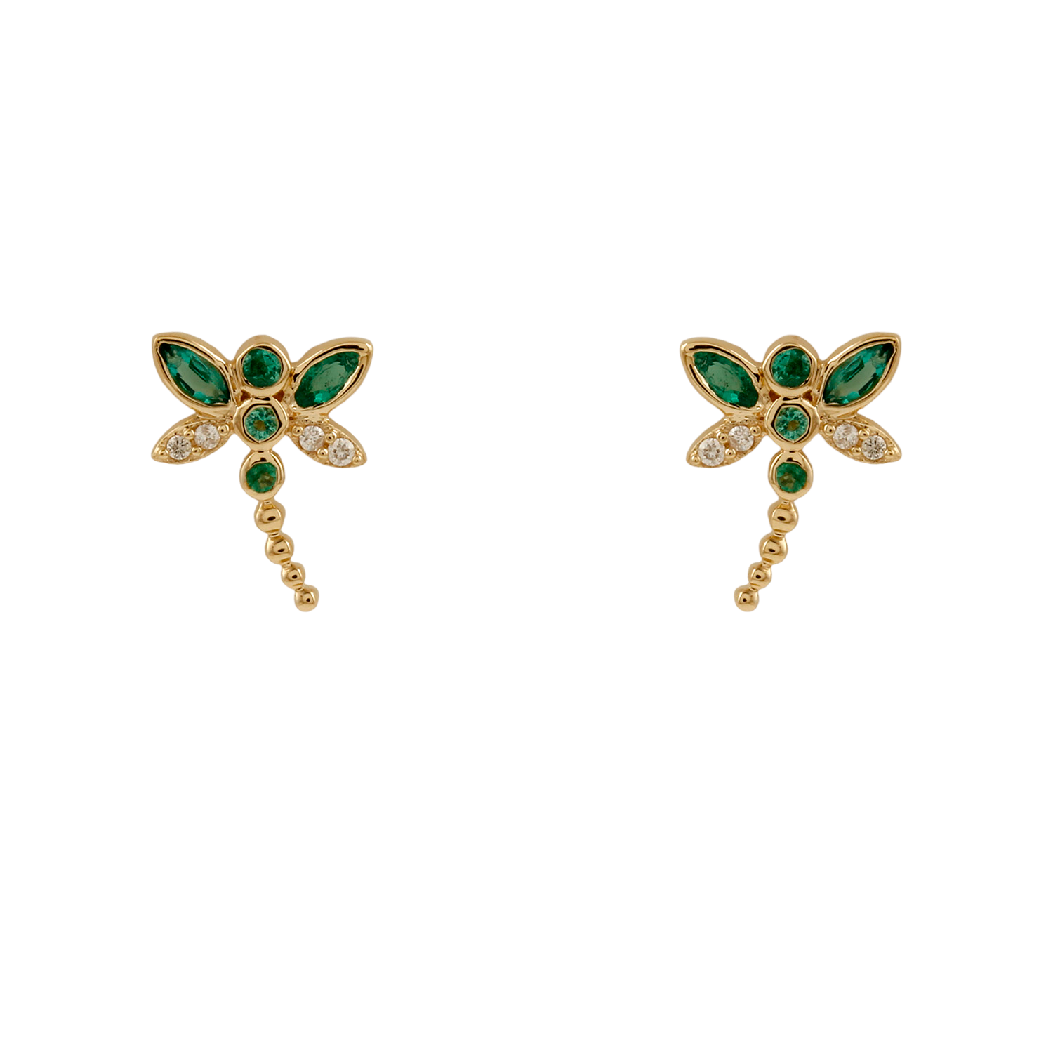 Dragonfly Diamond Stud Earrings