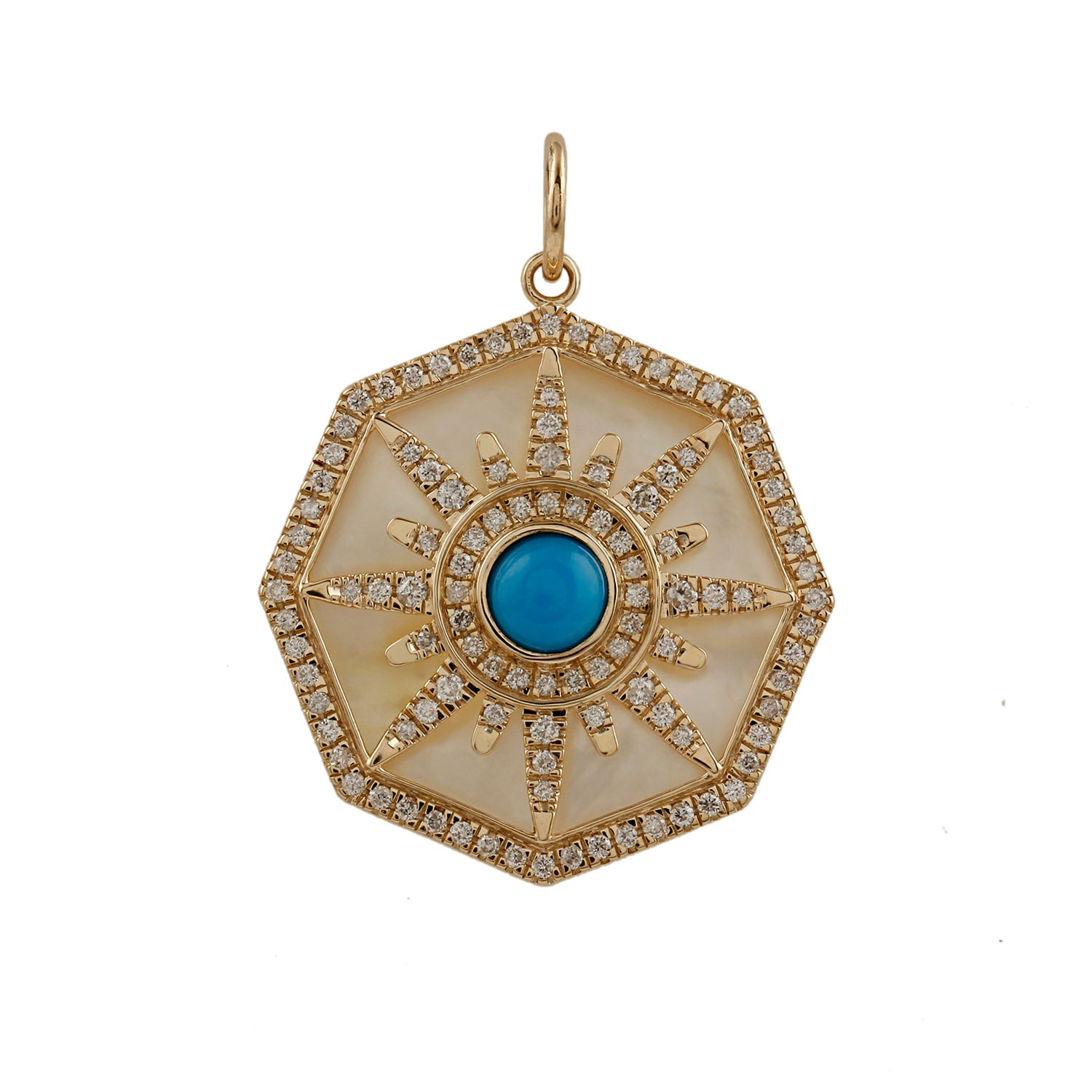 Sunburst Octagon Pendant