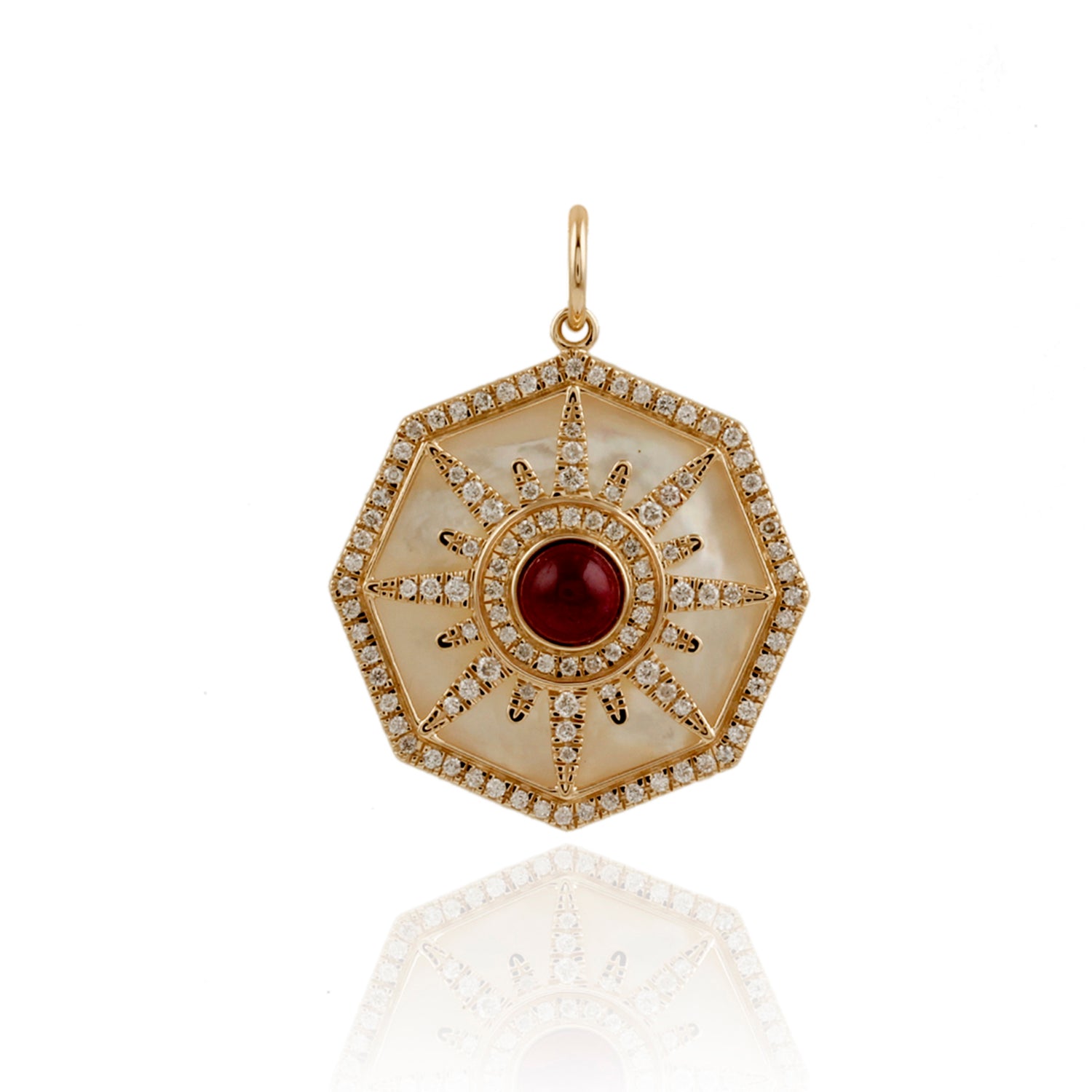 Sunburst Octagon Pendant
